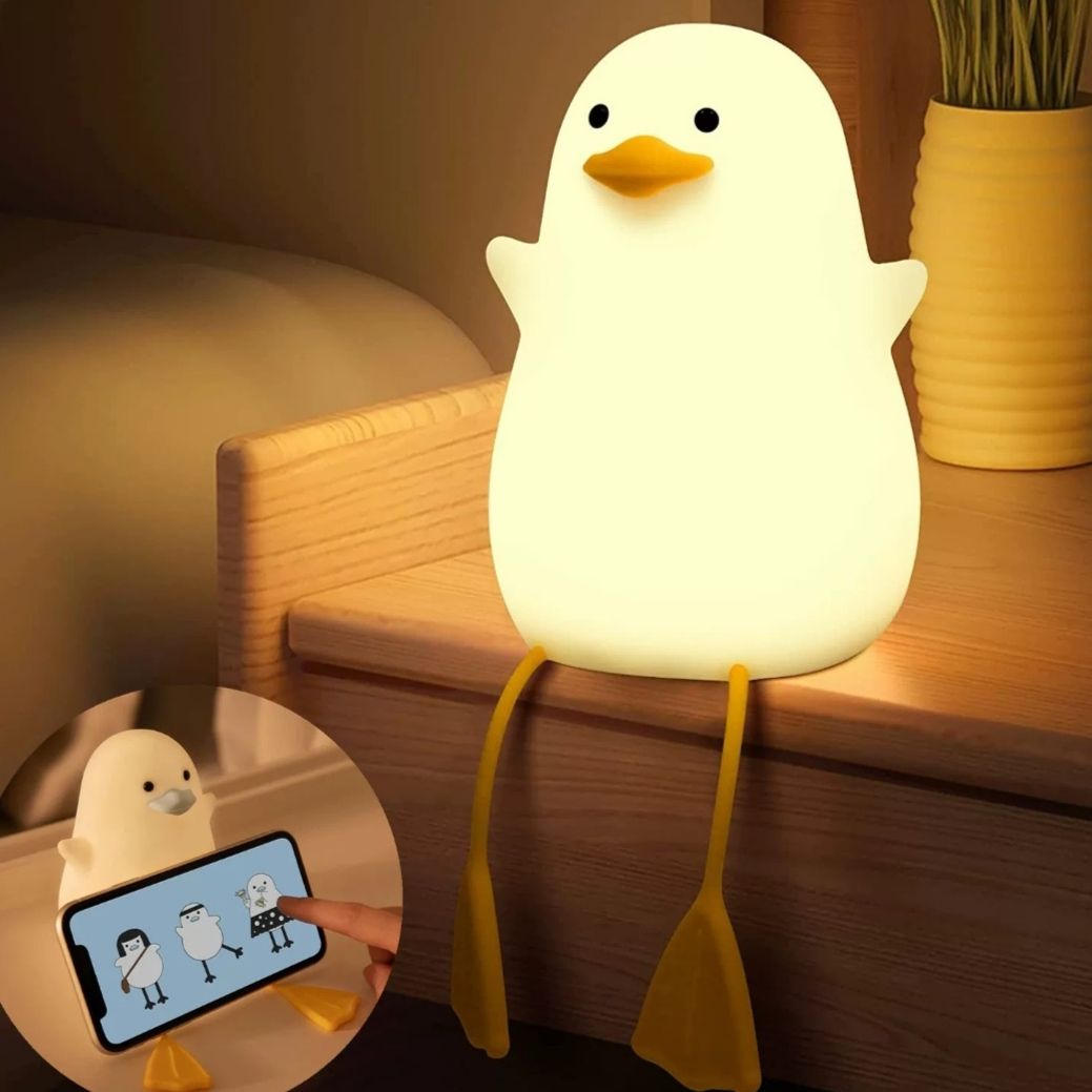 چراغ خواب سیلیکونی طرح اردک