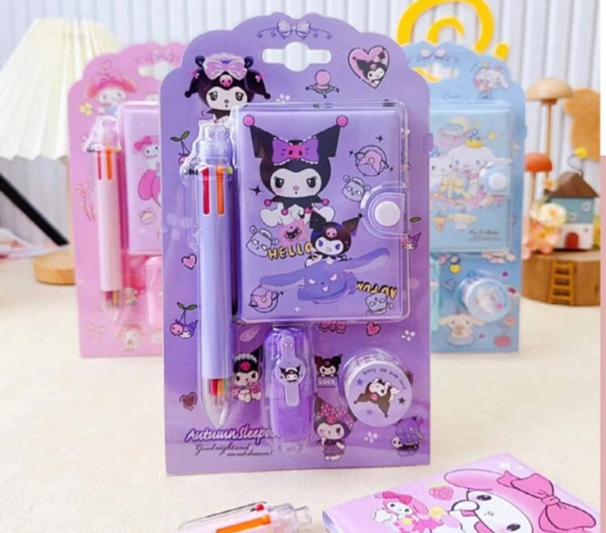 پک لوازم تحریر طرح کرومی